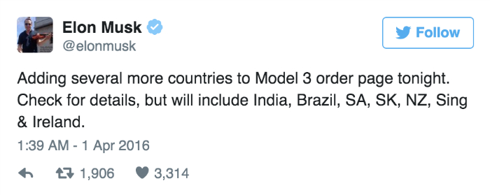 تسلا مدل ۳ در کمتر از ۲۴ ساعت، ۱۲۹ هزار خریدار پیدا کرد